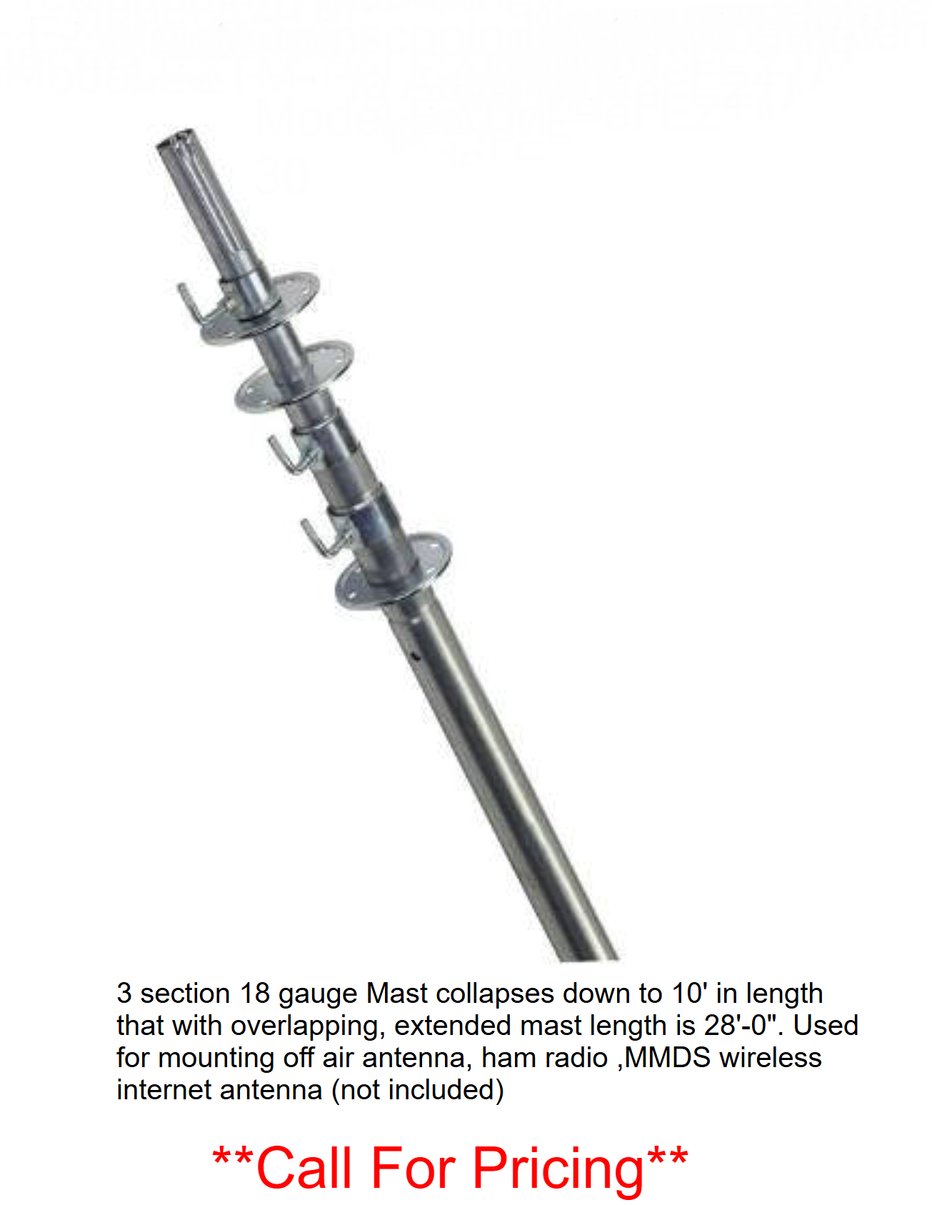 EZ Mount Telescoping Antenna Pole