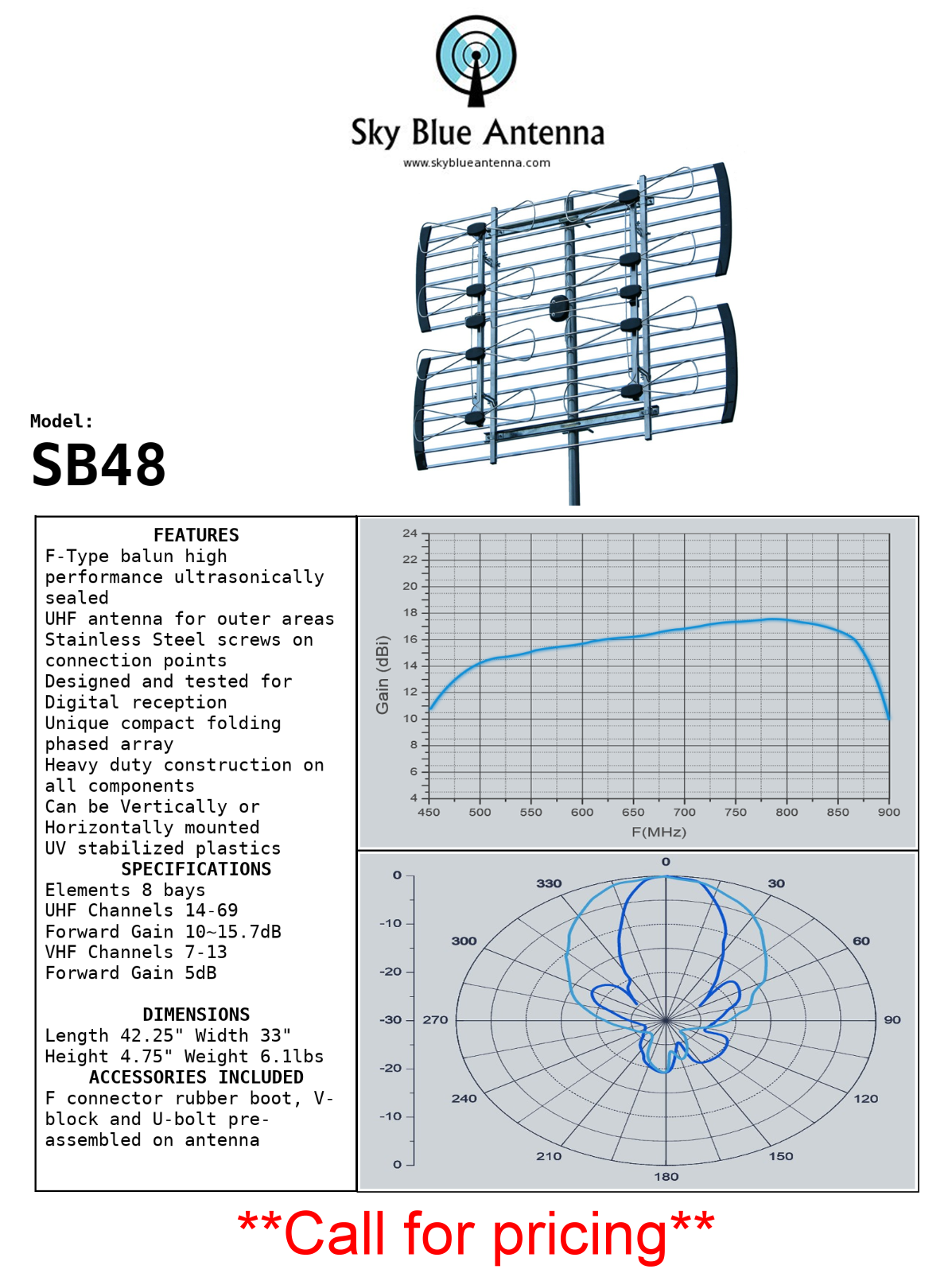 Sky Blue Antenna SB48