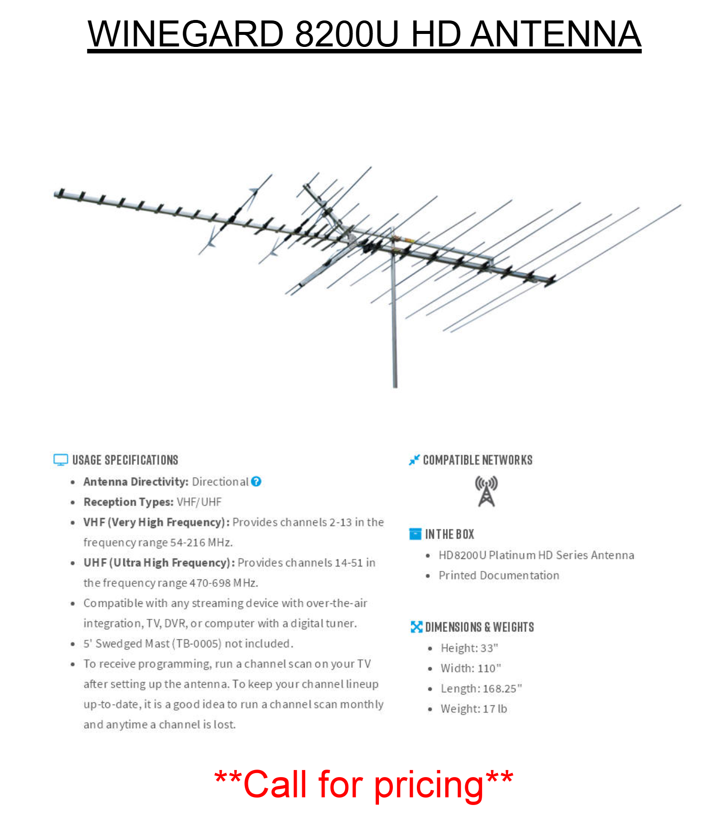 Winegard 8200U HD Antenna